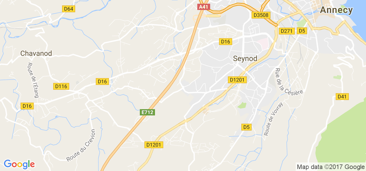 map de la ville de Seynod