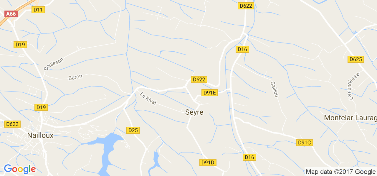 map de la ville de Seyre