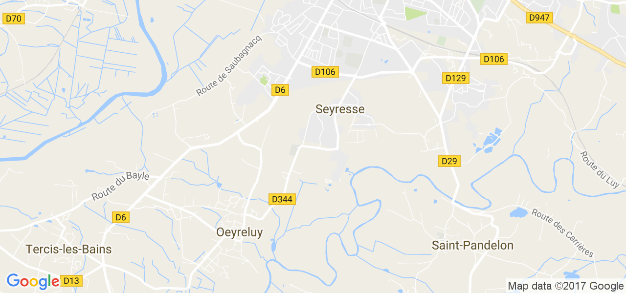 map de la ville de Seyresse