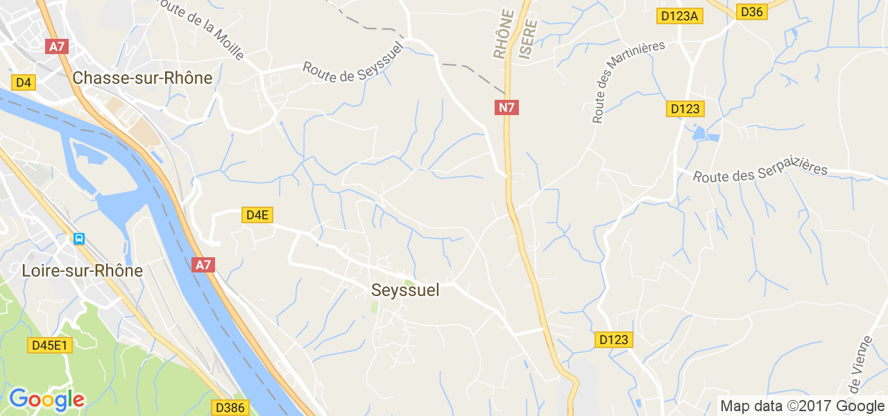 map de la ville de Seyssuel