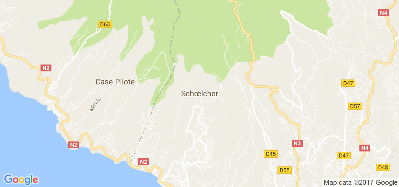 map de la ville de Schoelcher