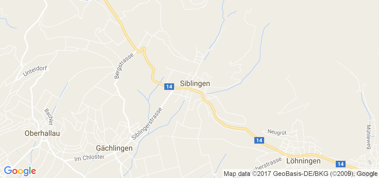 map de la ville de Siblingen