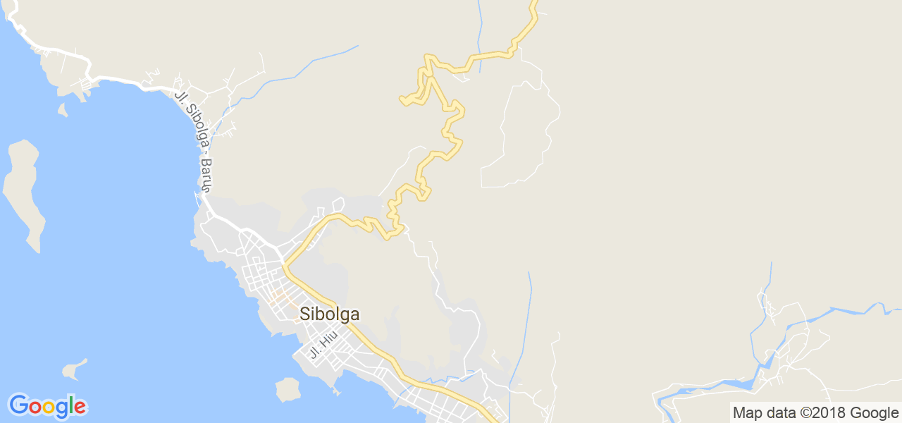 map de la ville de Sibolga