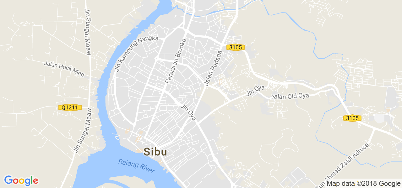 map de la ville de Sibu