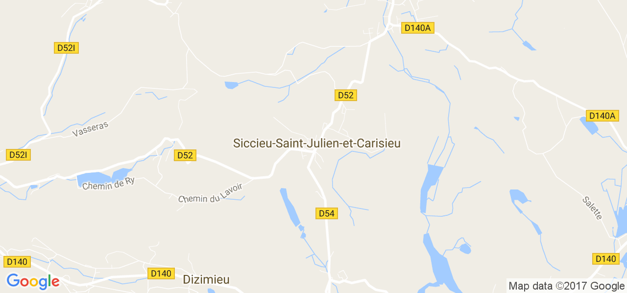 map de la ville de Siccieu-Saint-Julien-et-Carisieu