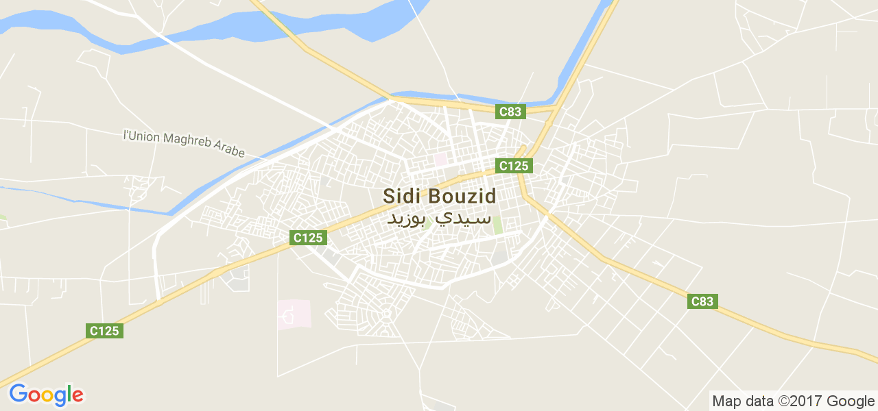 map de la ville de Sidi Bouzid