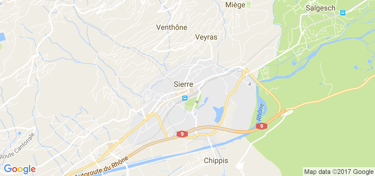 map de la ville de Sierre