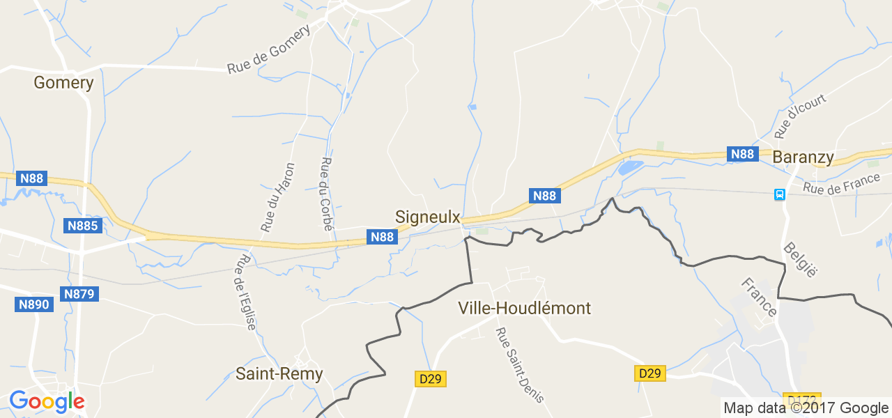 map de la ville de Signeulx