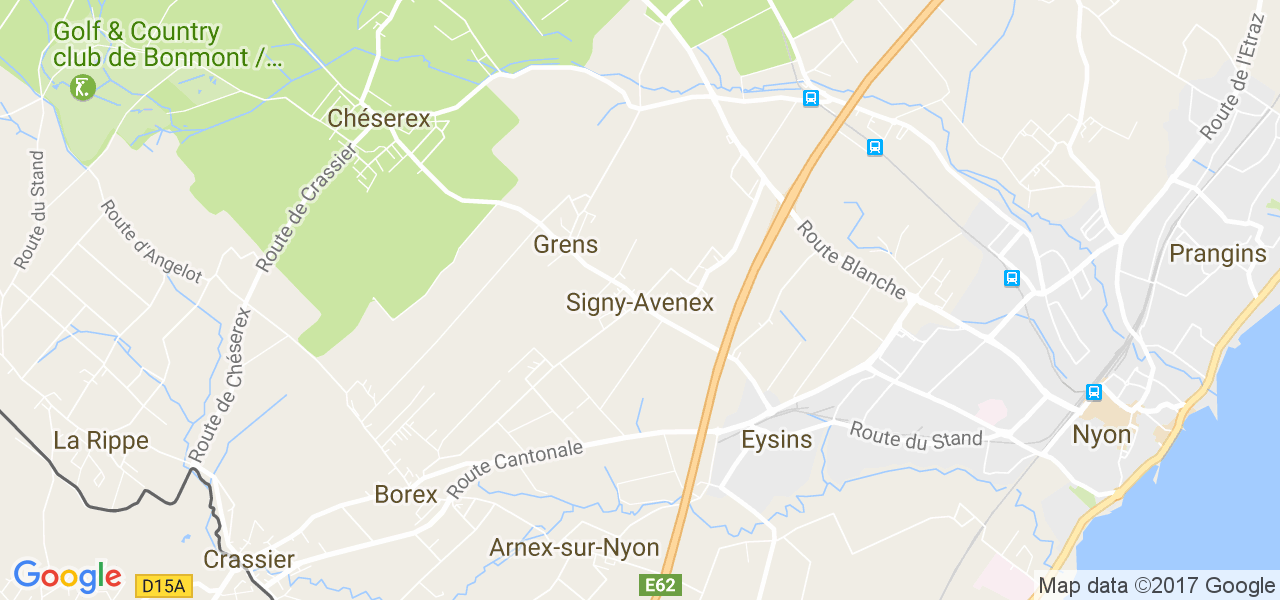 map de la ville de Signy-Avenex