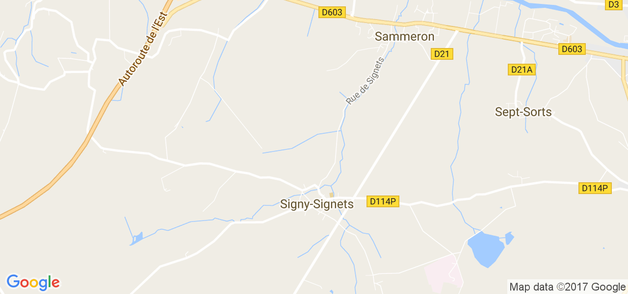 map de la ville de Signy-Signets