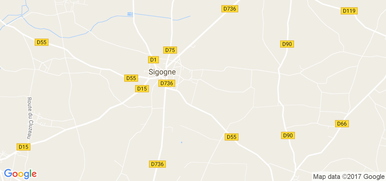 map de la ville de Sigogne