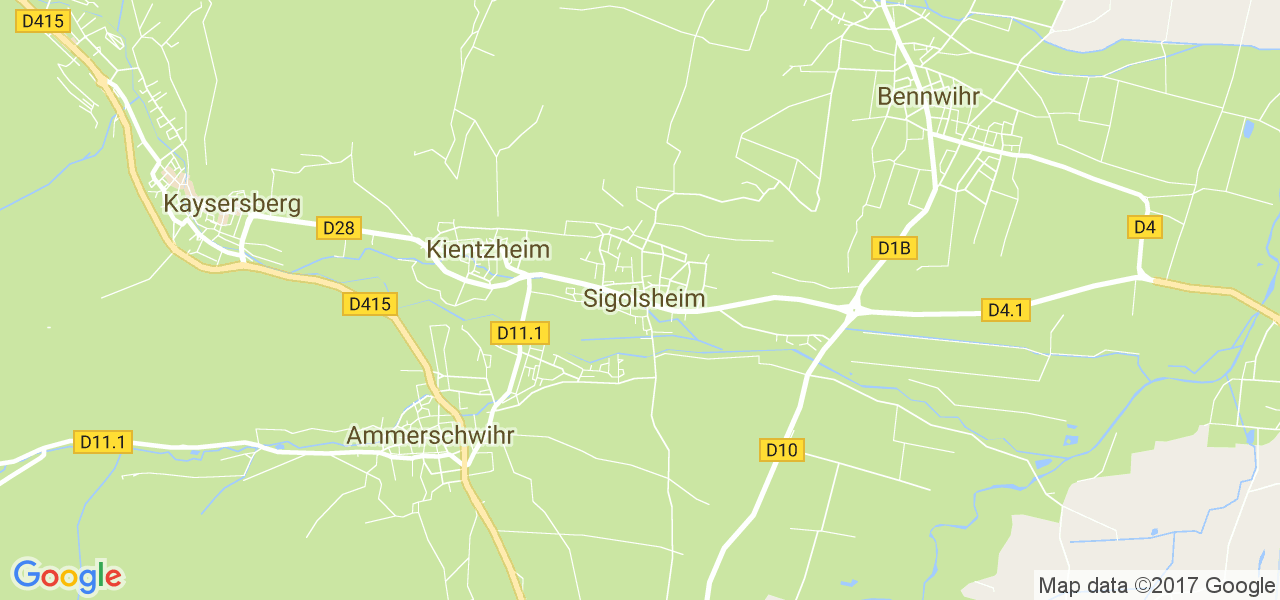 map de la ville de Sigolsheim