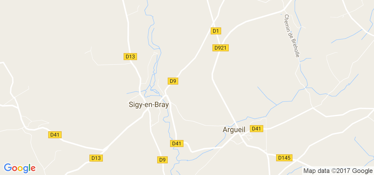 map de la ville de Sigy-en-Bray