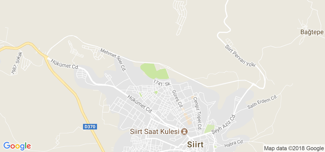 map de la ville de Siirt