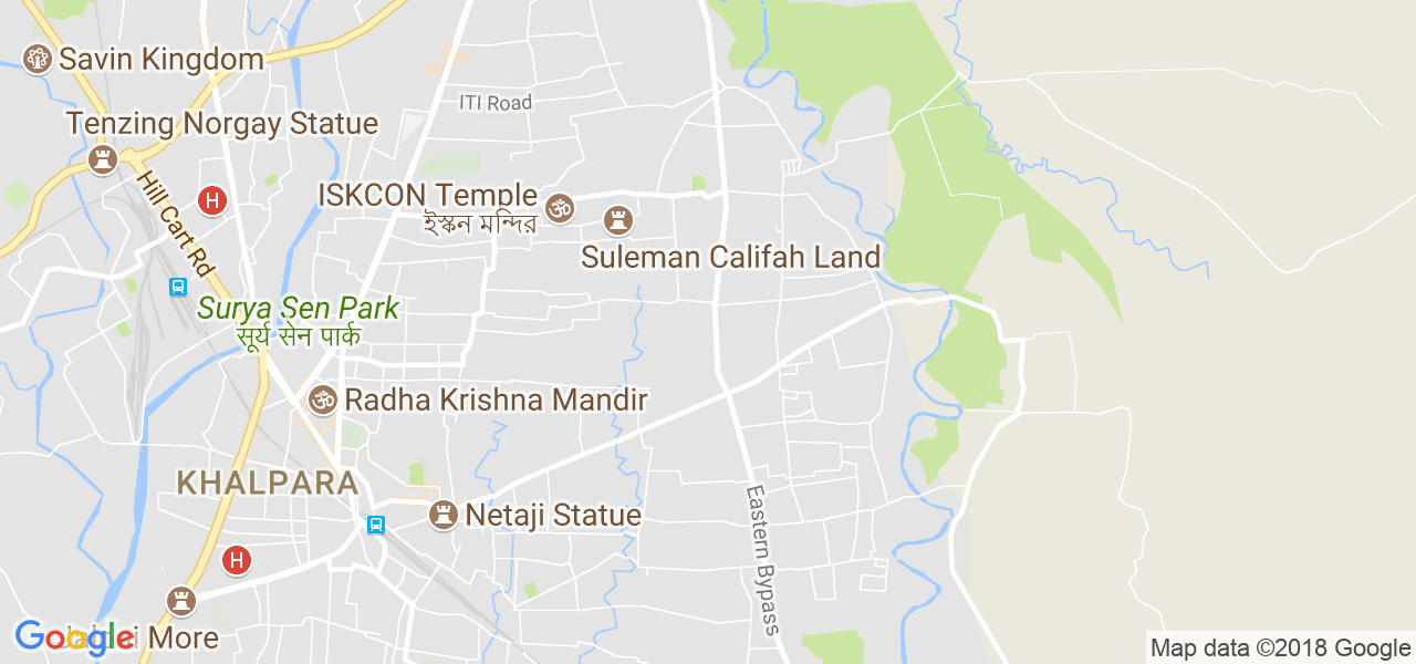 map de la ville de Siliguri