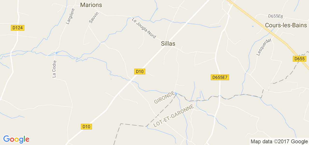 map de la ville de Sillas