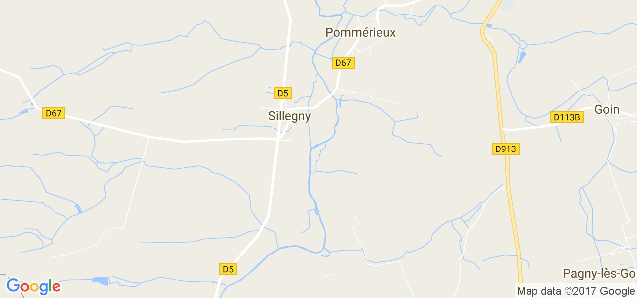 map de la ville de Sillegny