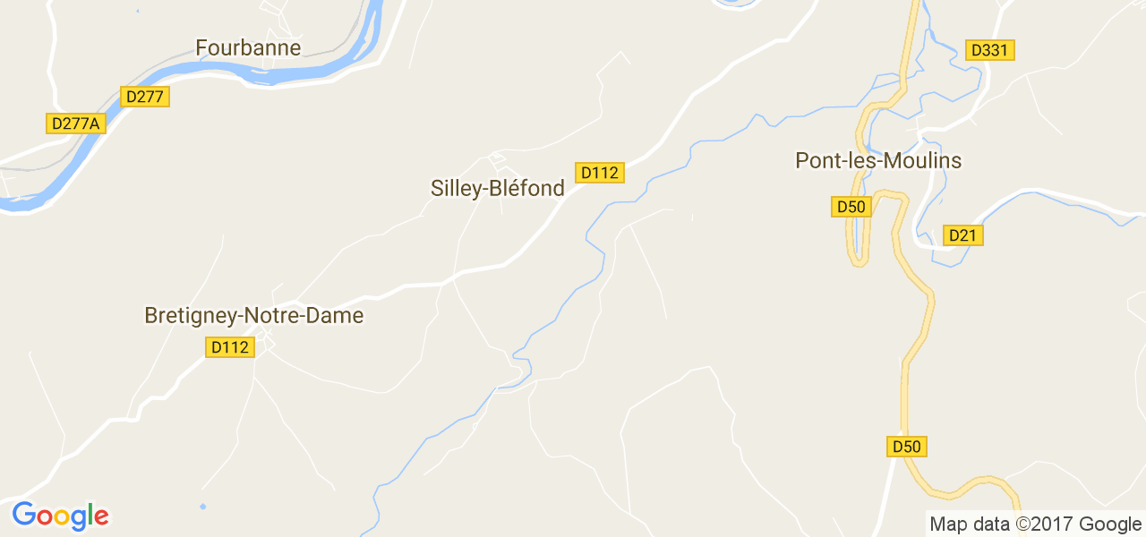 map de la ville de Silley-Bléfond