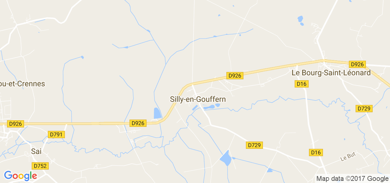 map de la ville de Silly-en-Gouffern