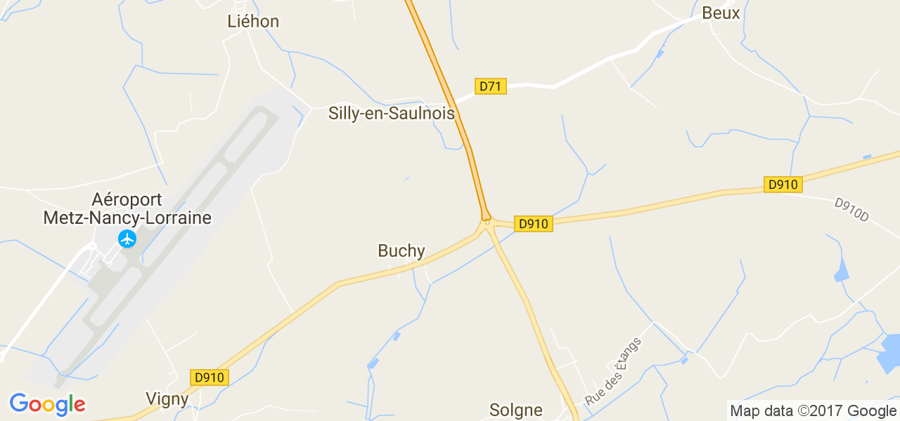 map de la ville de Silly-en-Saulnois