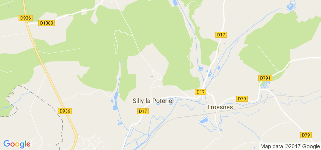 map de la ville de Silly-la-Poterie