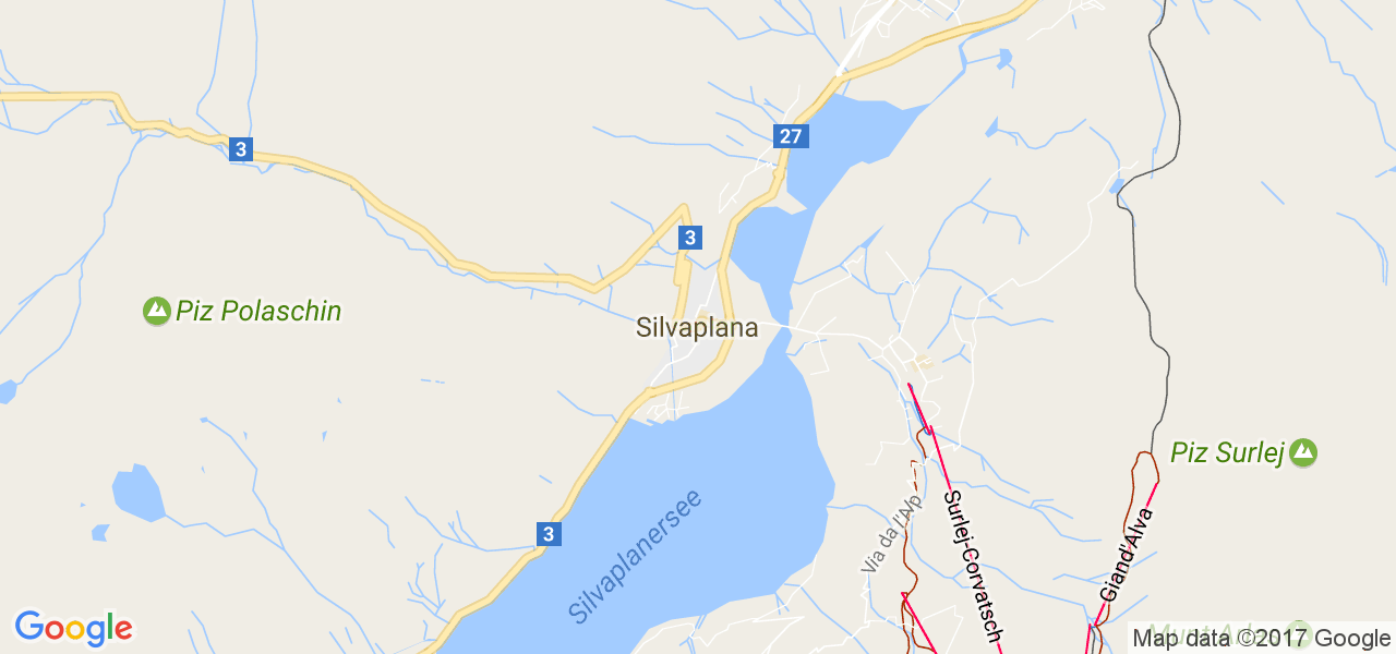 map de la ville de Silvaplana