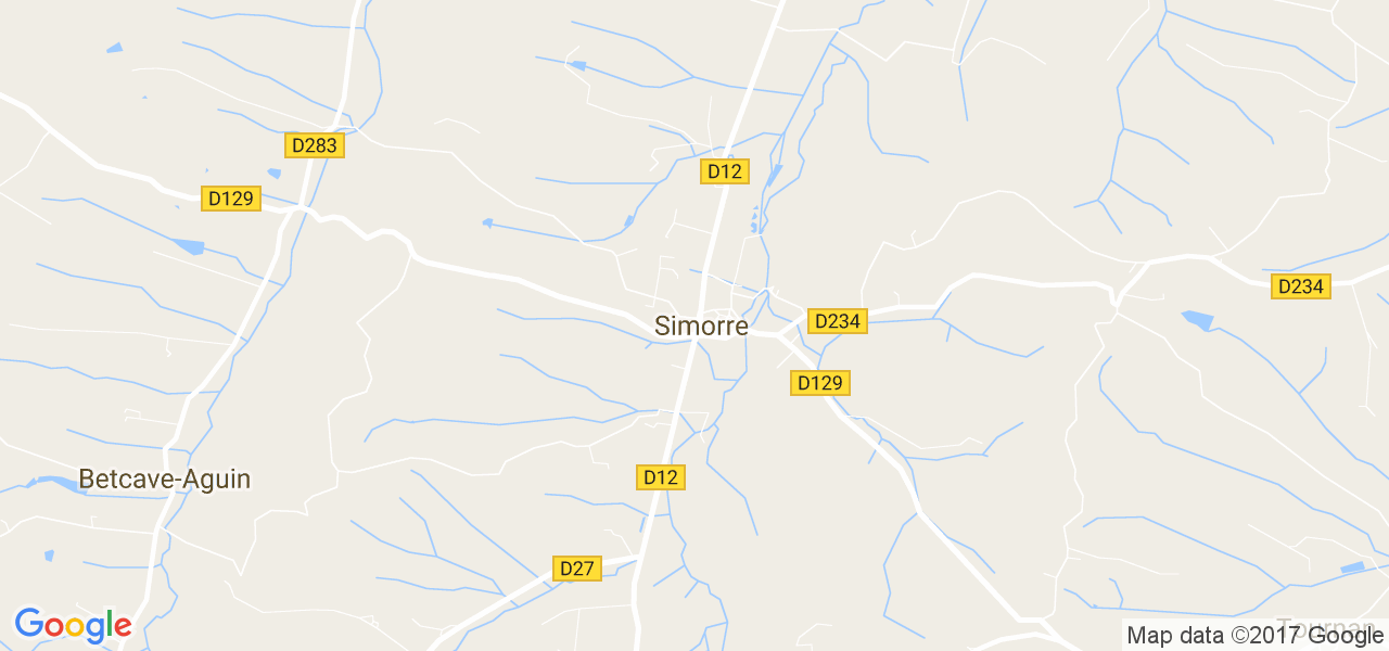 map de la ville de Simorre