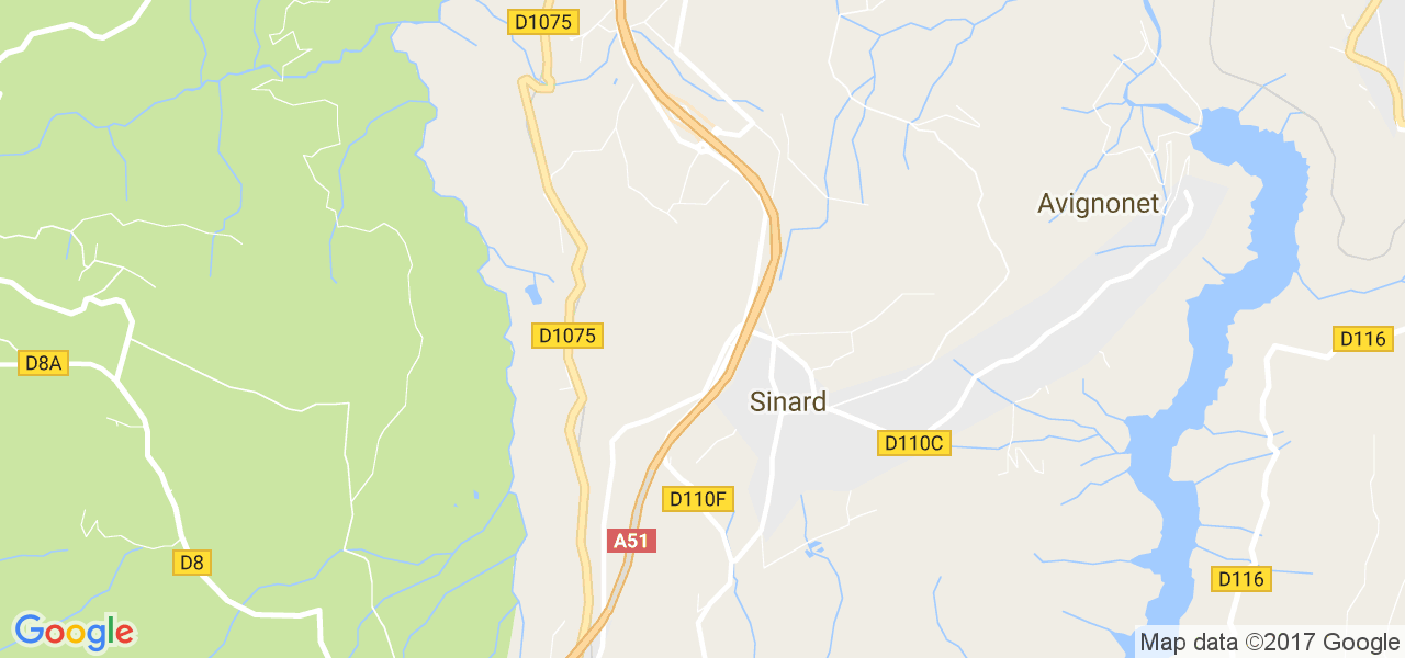 map de la ville de Sinard