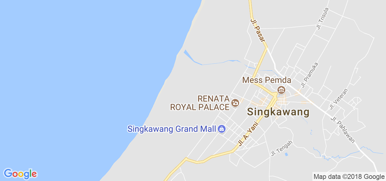 map de la ville de Singkawang