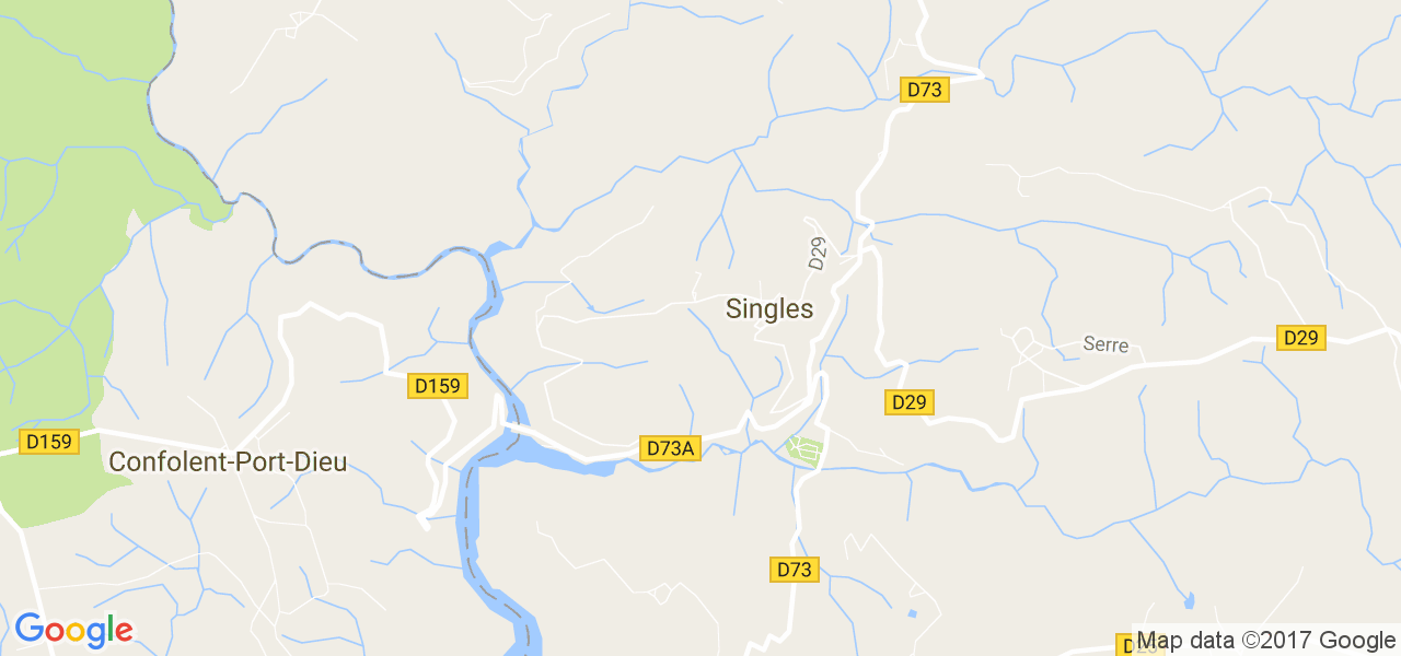 map de la ville de Singles