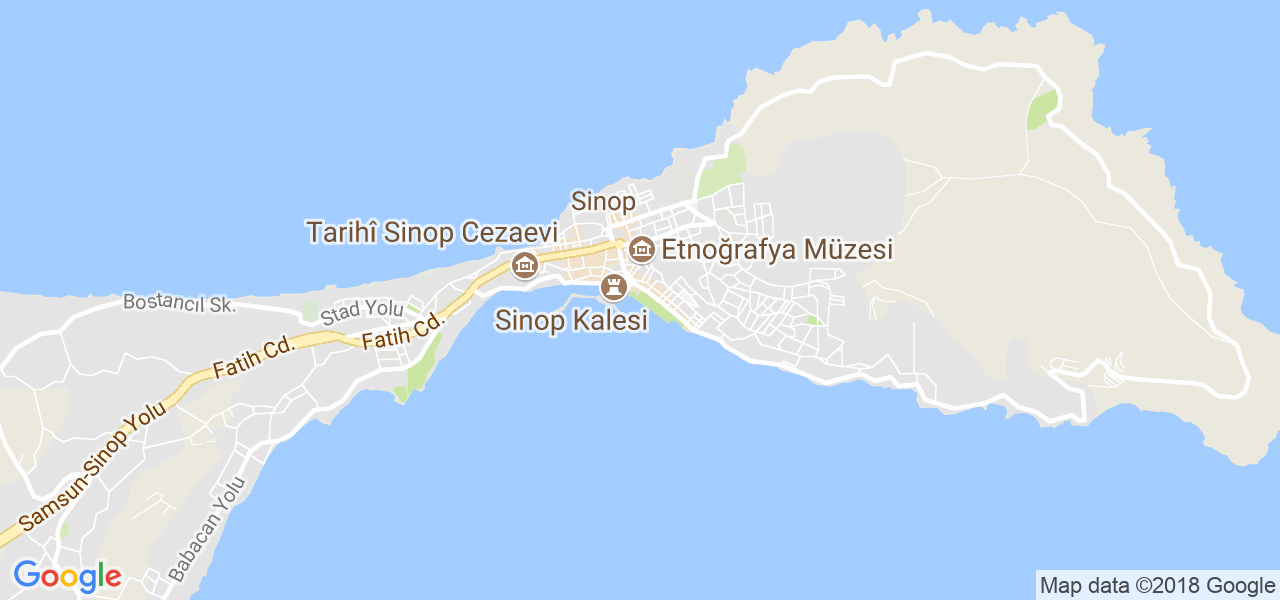 map of the city of Sinop