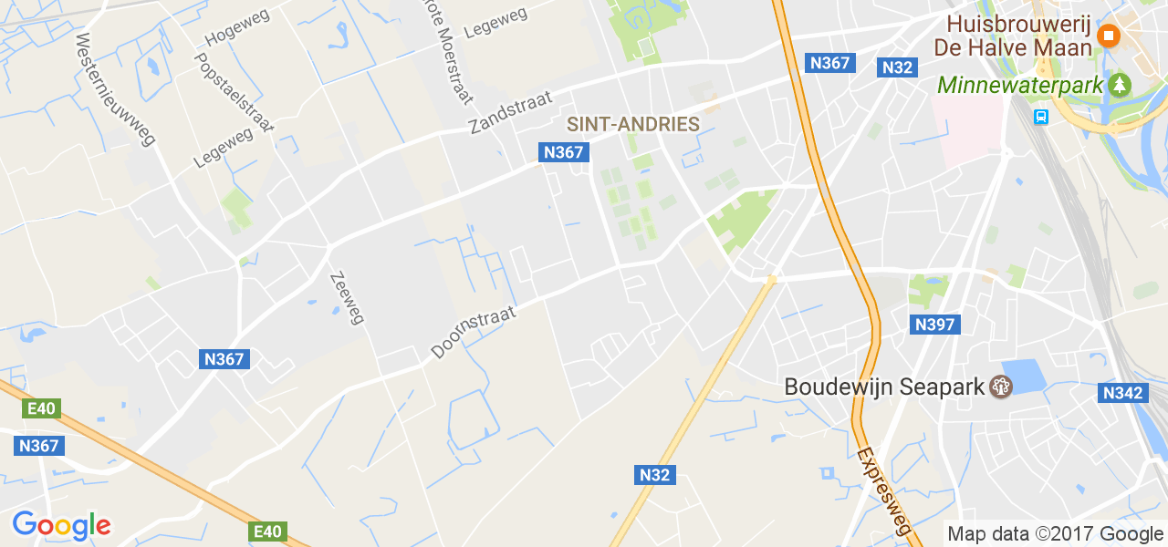 map de la ville de Sint-Andries