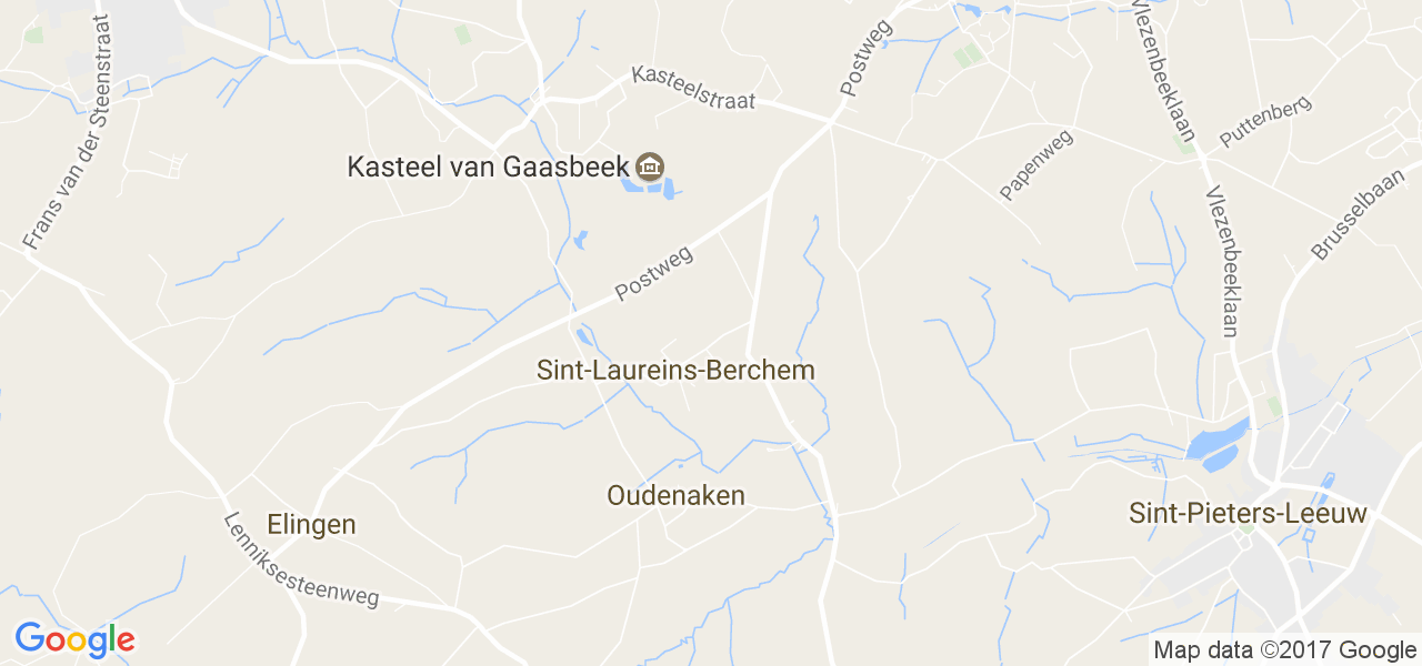 map de la ville de Sint-Laureins-Berchem