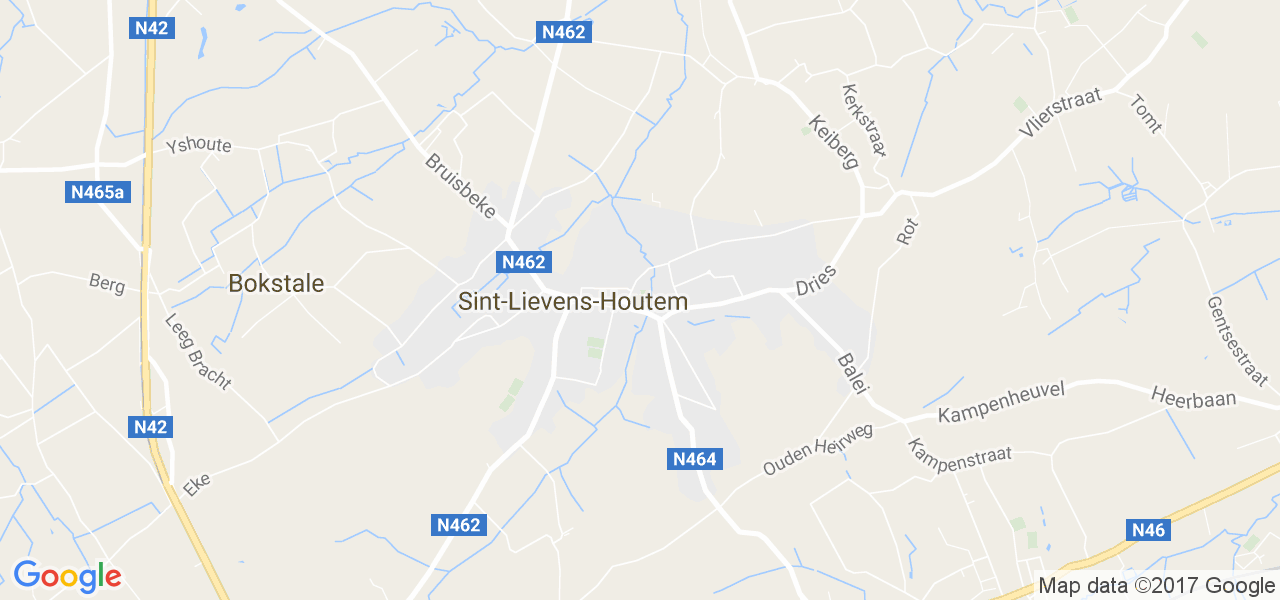 map de la ville de Sint-Lievens-Houtem