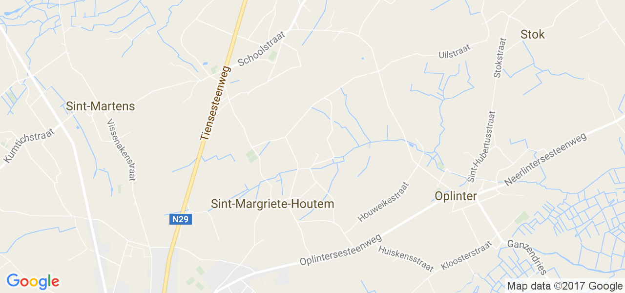 map de la ville de Sint-Margriete-Houtem