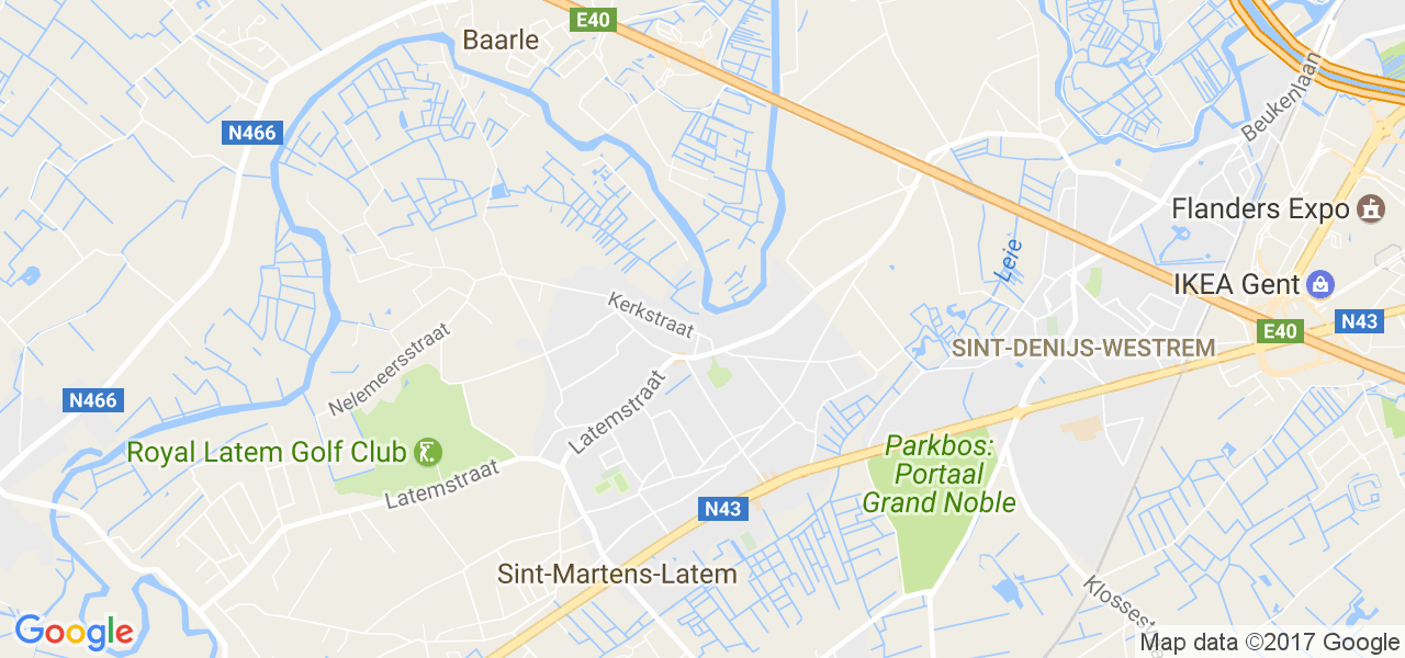 map de la ville de Sint-Martens-Latem