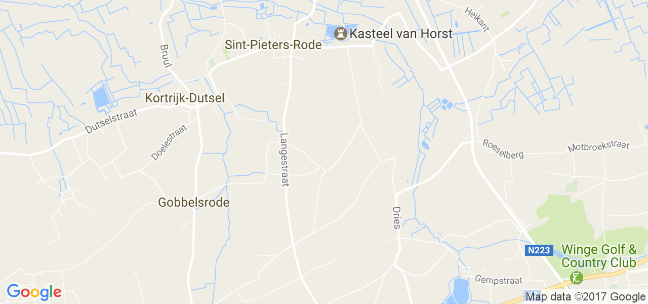 map de la ville de Sint-Pieters-Rode