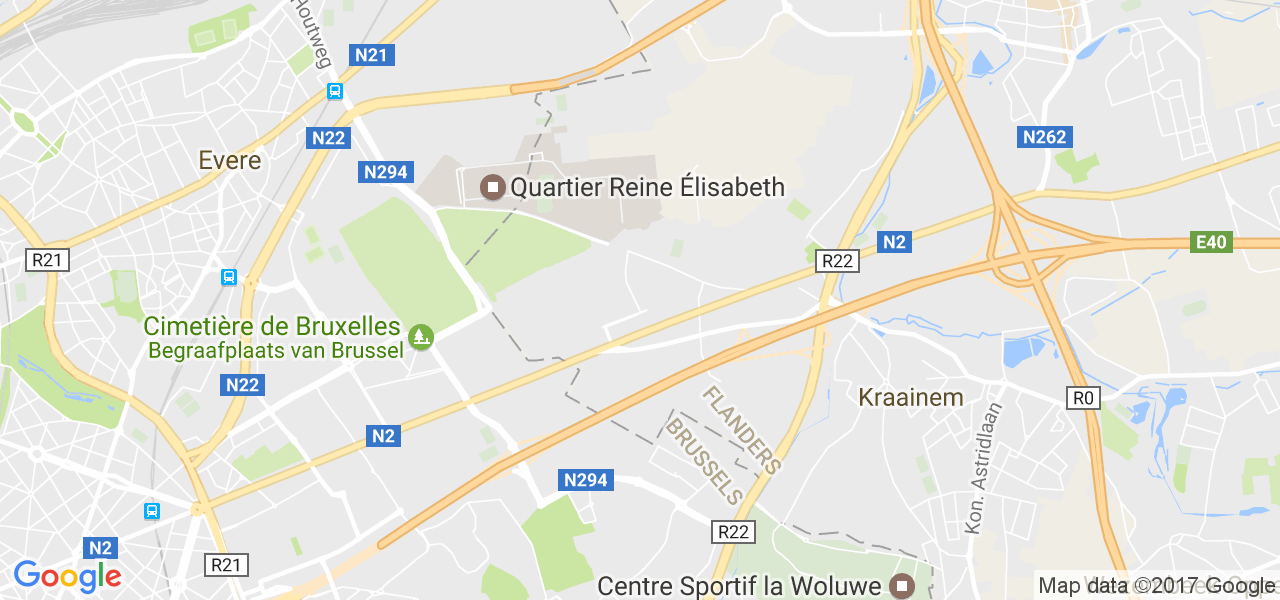 map de la ville de Sint-Stevens-Woluwe