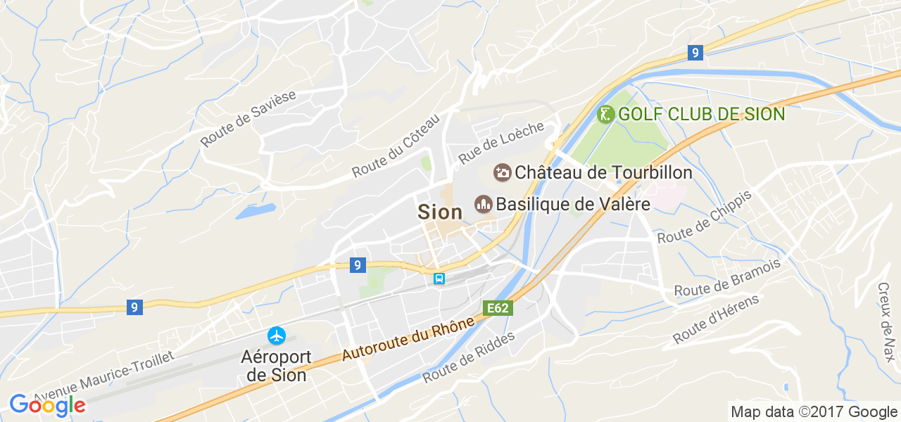 map de la ville de Sion