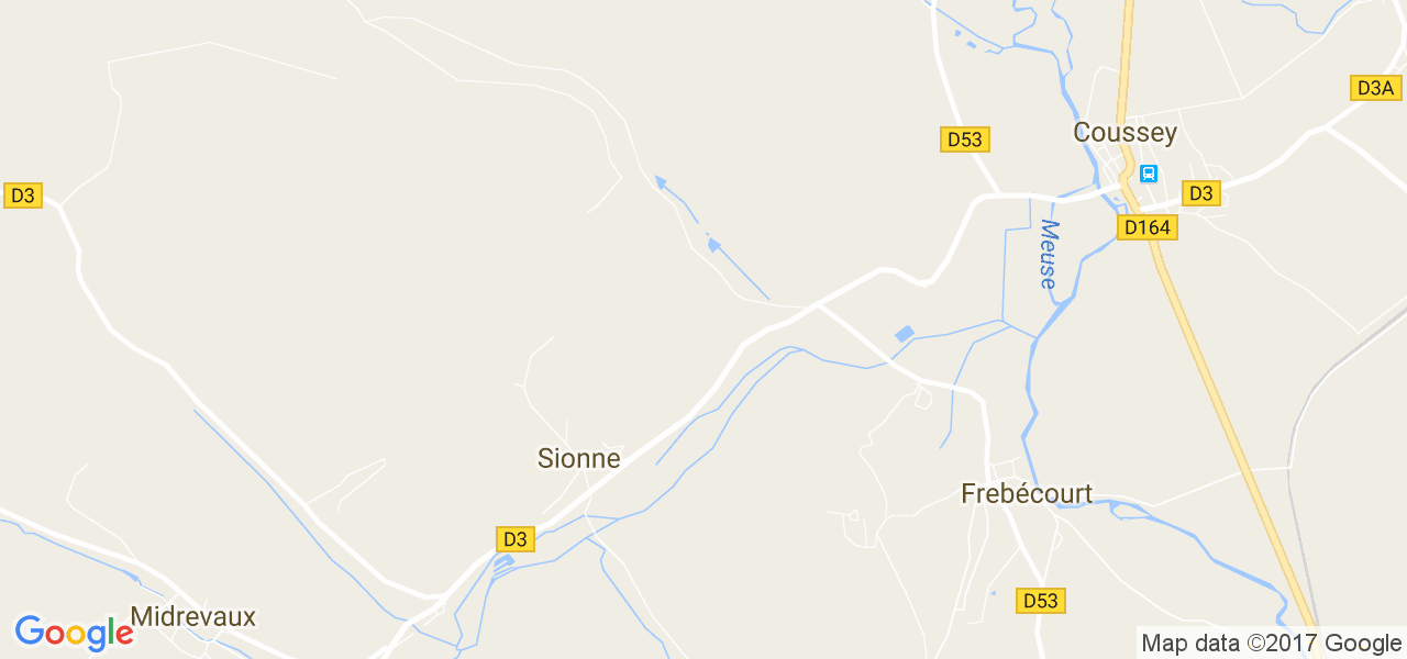 map de la ville de Sionne