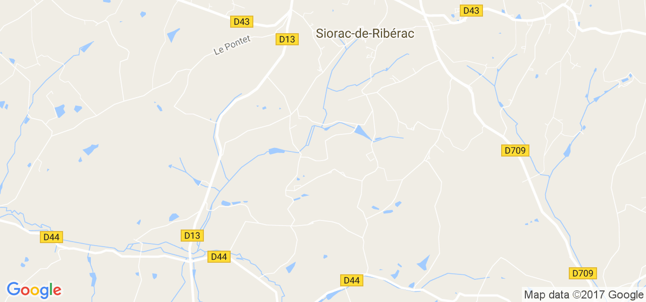 map de la ville de Siorac-de-Ribérac