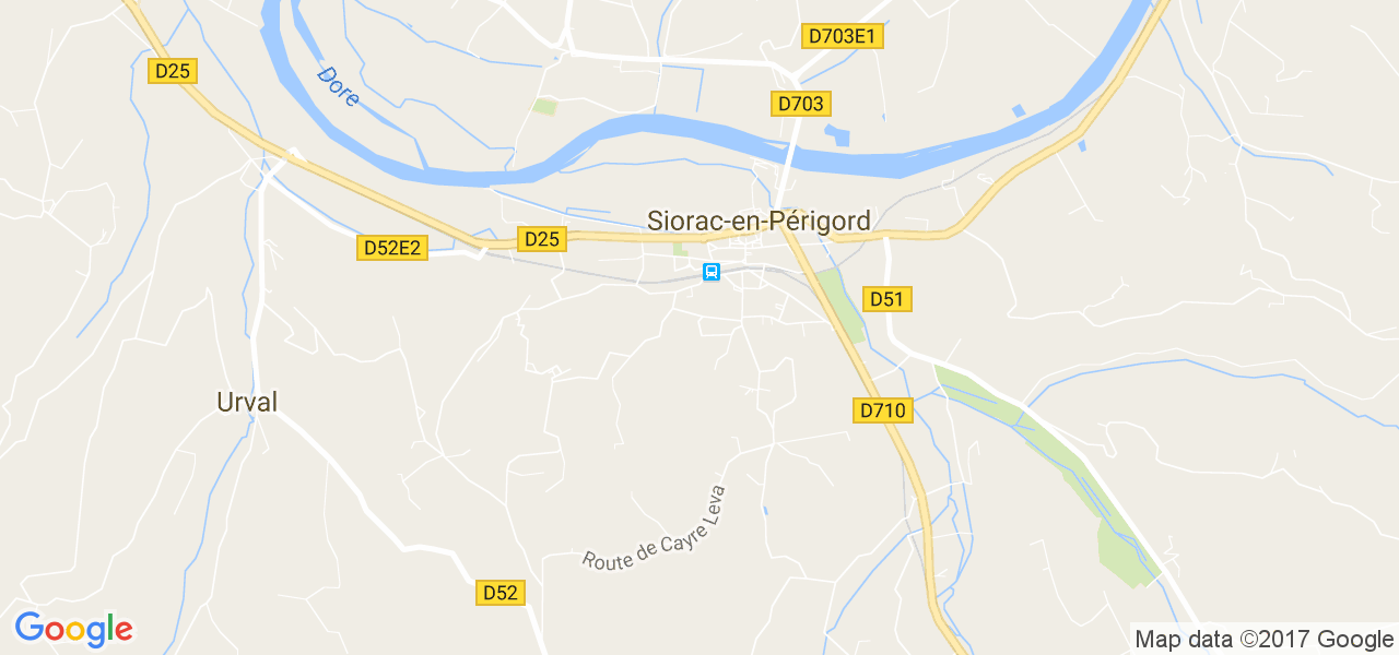 map de la ville de Siorac-en-Périgord