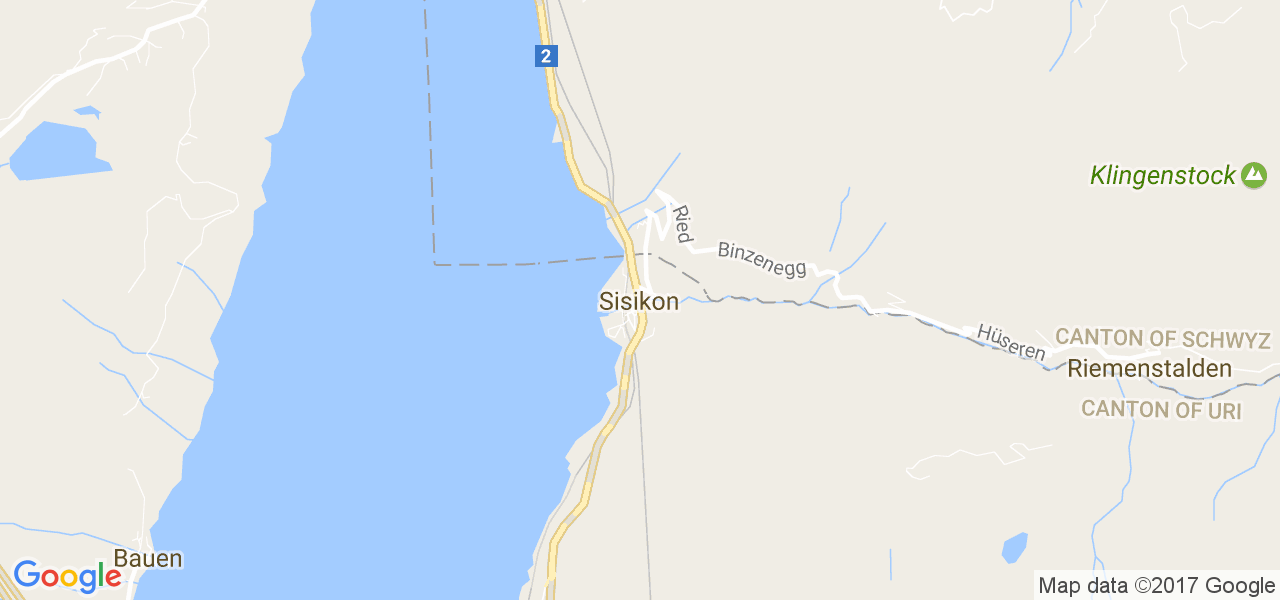 map de la ville de Sisikon