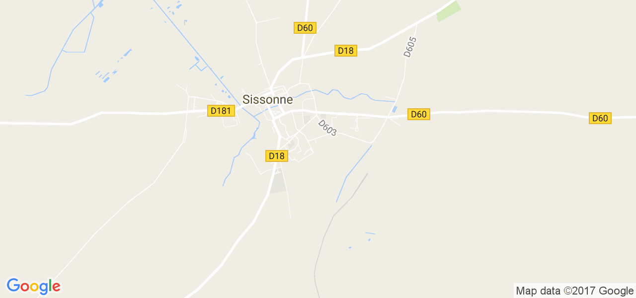 map de la ville de Sissonne