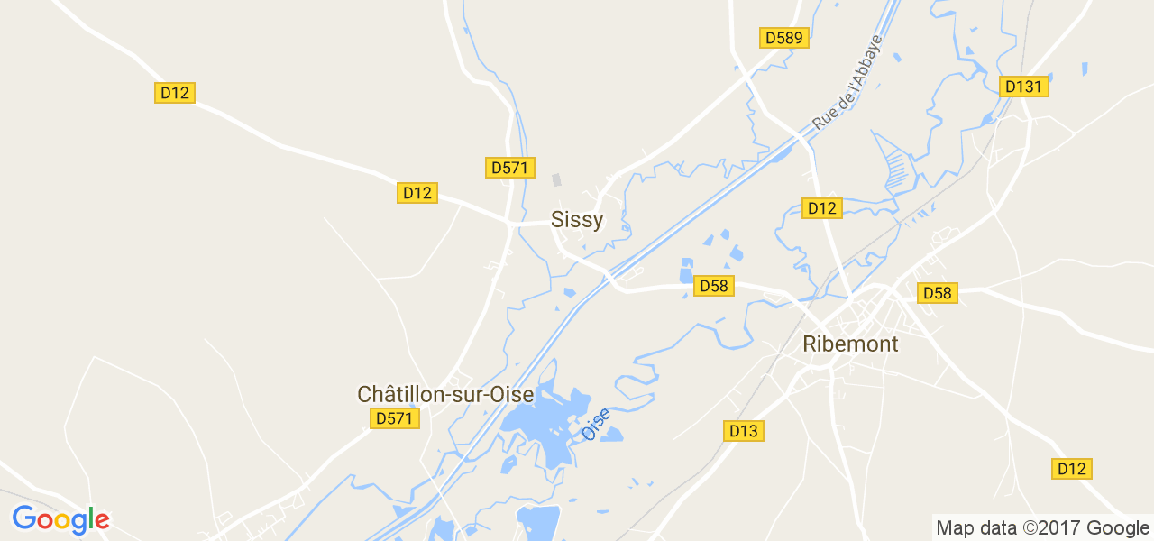 map de la ville de Sissy