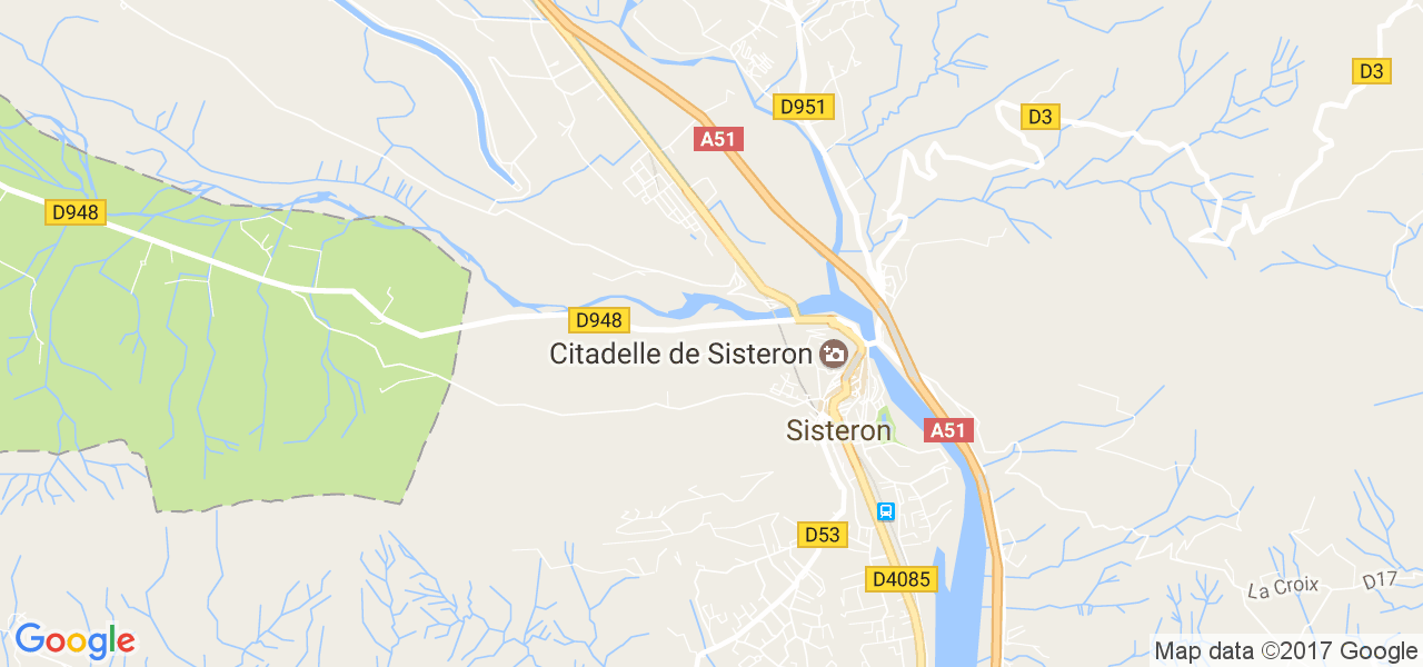 map de la ville de Sisteron