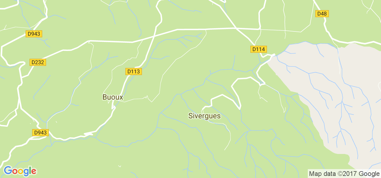 map de la ville de Sivergues