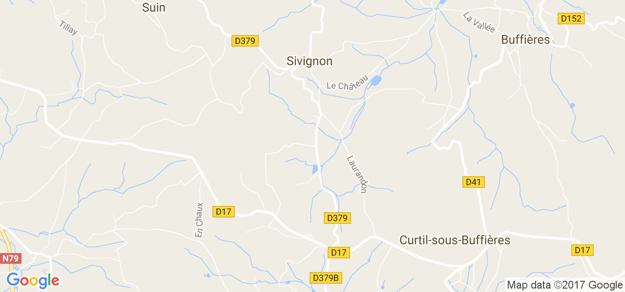 map de la ville de Sivignon