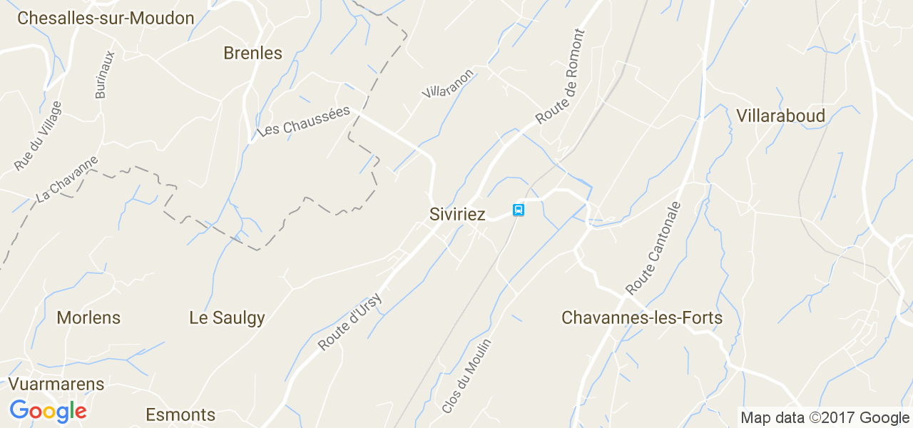 map de la ville de Siviriez