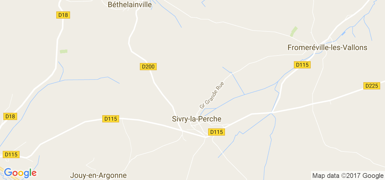 map de la ville de Sivry-la-Perche